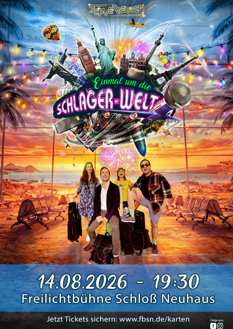 Plakat Einmal um die Schlagerwelt