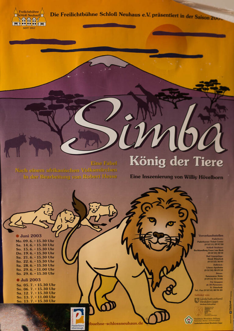 Plakat Simba – König der Tiere