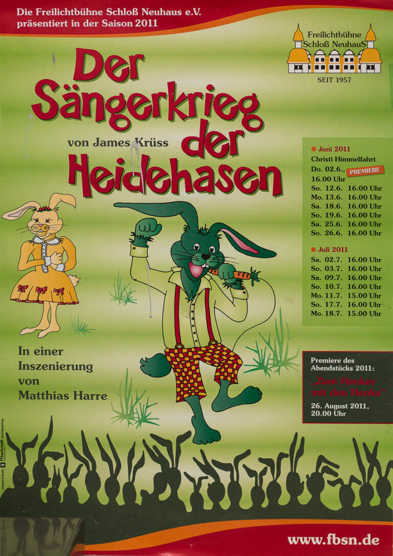 Plakat Der Sängerkrieg der Heidehasen