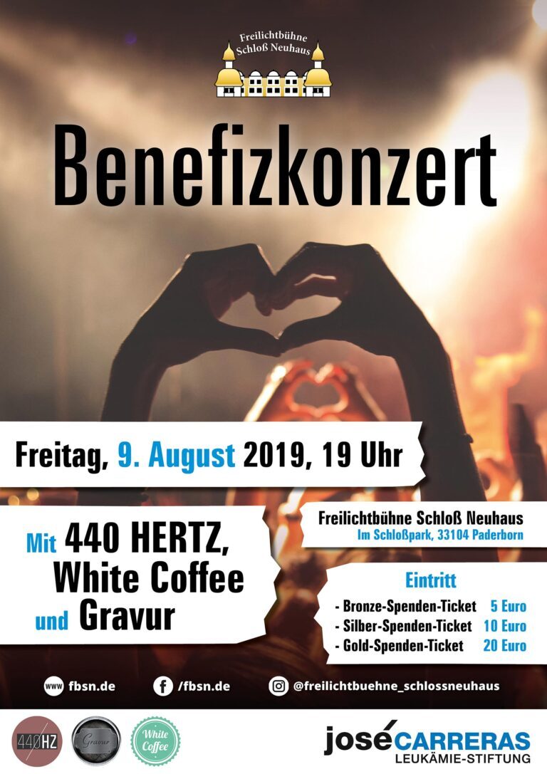 Plakat Benefizkonzert für José Carreras