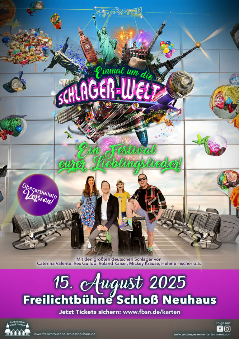 Plakat Einmal um die Schlagerwelt
